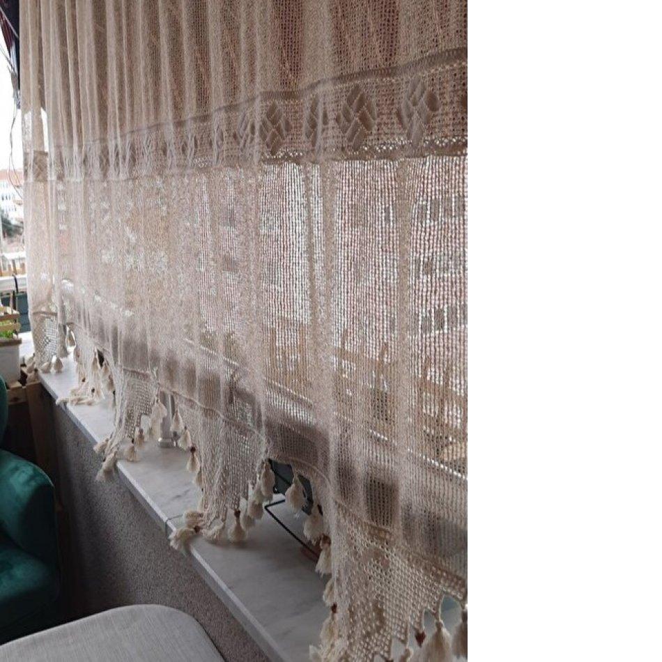 Handmade Lace Authentic Cotton Mesh Tulle Curtain