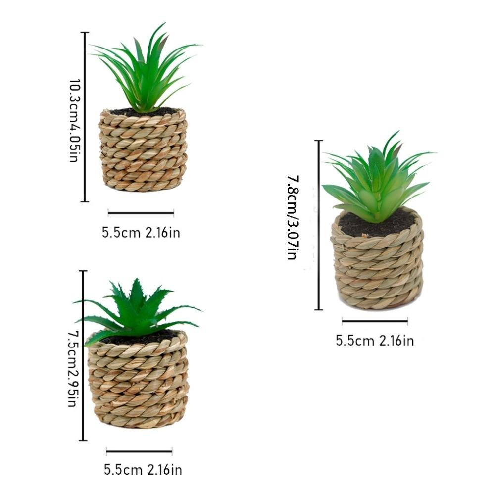 Fake Simulation Potted Plants Mini Doll House Decoration Artificial Plants Tabletop Decor