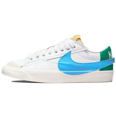 Женские кроссовки Blazer Low 77 Jumbo Mismatch белые малахитовые DQ1470-100
