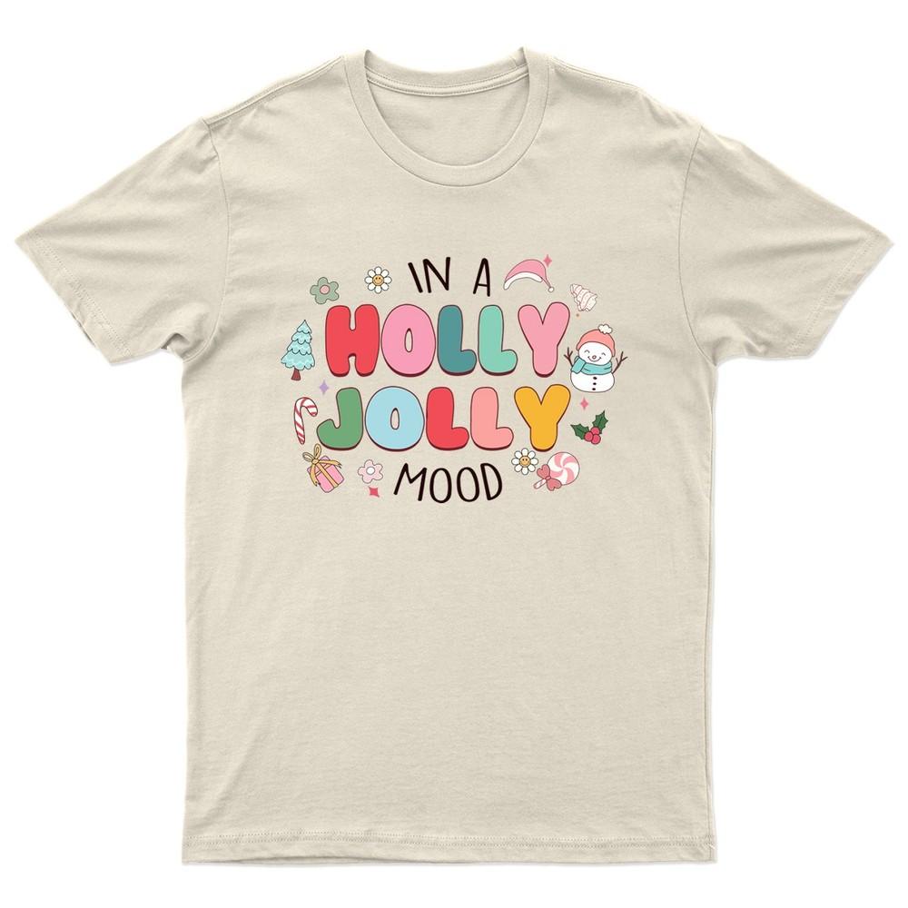In A Holly Jolly TShirt Unisex Gift Retro Seasonal Funny Xmas Santa Unisexs