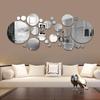 26Pcs 3D Round Mirror Acrylic Mirror Wall Sticker Diy Bedroom Bathroom And Tv Background Room Sticker Wall Decoration
