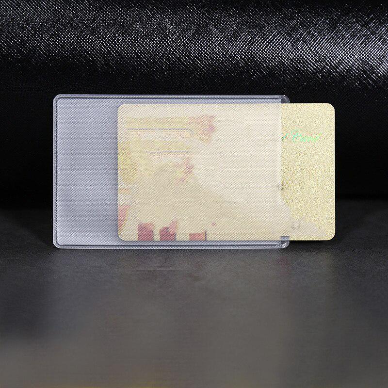 10 шт., прозрачный держатель для карт из ПВХ, защитный кошелек, бизнес-банковский ID, держатель для кредитных карт, прозрачный чехол для автобусной карты, чехол, сумка