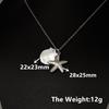 1Pc Stainless Steel Animal Starfish Turtle Octopus Seahorse Pendant Necklaces Vintage Summer Conch Shell Women Collar Jewelry