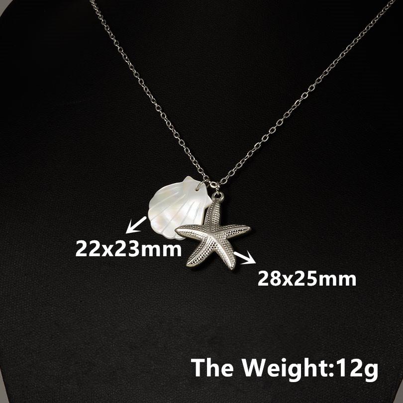 1Pc Stainless Steel Animal Starfish Turtle Octopus Seahorse Pendant Necklaces Vintage Summer Conch Shell Women Collar Jewelry