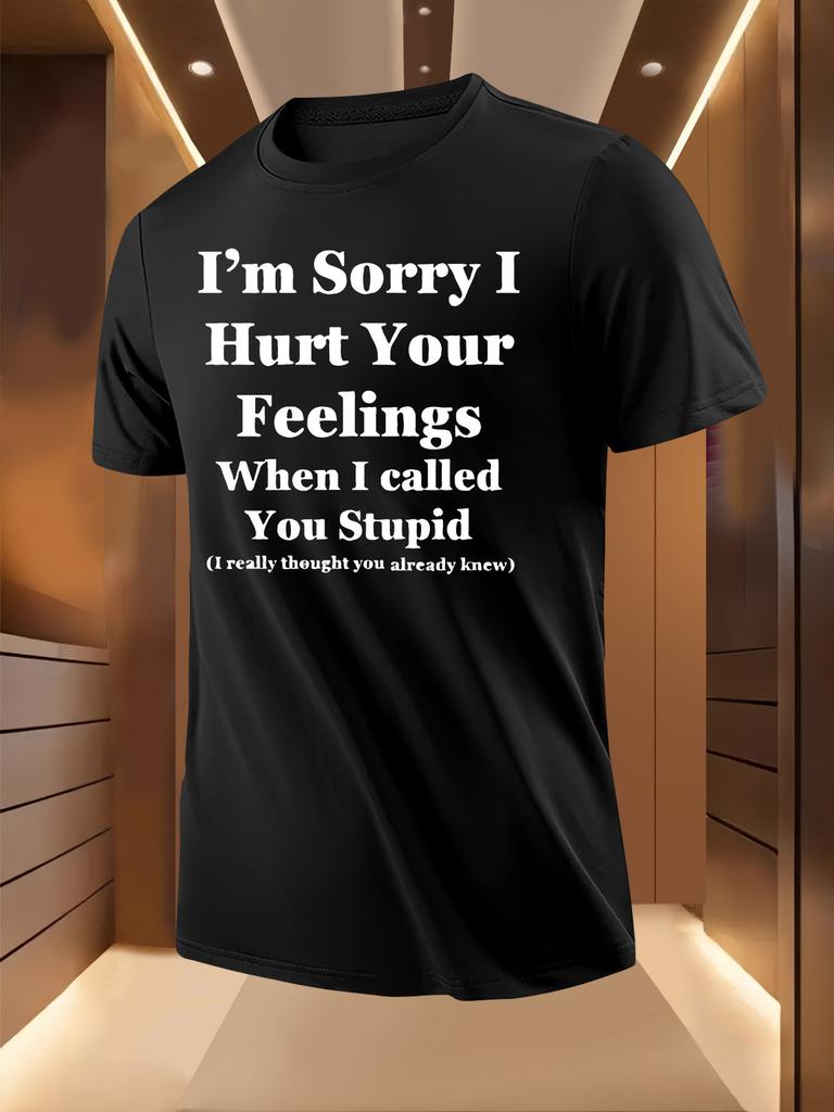 Apology Humor Print Pattern Tshirt