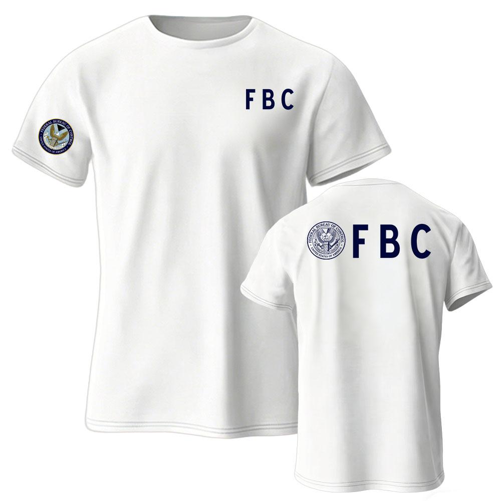 Унисекс Уличная одежда FBC Федеральное Бюро Контроля Футболка с коротким рукавом Свободная с круглым вырезом Модная Летняя Повседневная Мужская Футболка Мерч