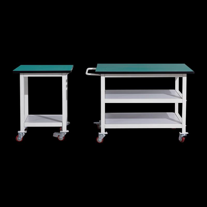 Mobile Double-Layer Workbench Cart