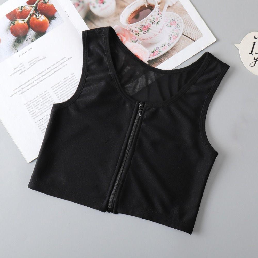 Mesh Thin Seamless Shapewear Zipper Chest Binder Shapers Fashion Underwear for Women Seaside