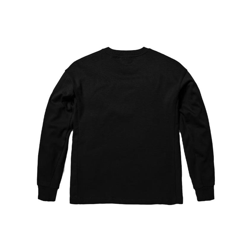 Timberland Свитшот с круглым вырезом и принтом логотипа, длинный рукав, женская толстовка, черный цвет A6AFS-001