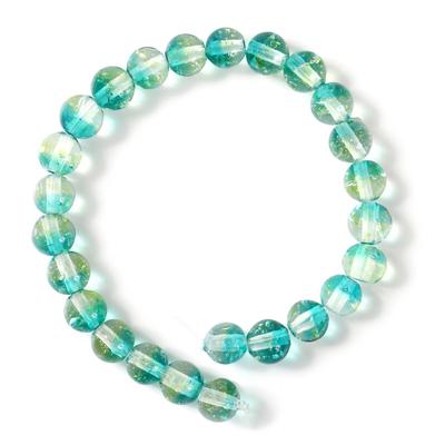 Dragonfly Beads Green X Yellow 8mm Half Row 25 Beads Consecutive Sale 20cm Beads Yellow Green Glass Beads Approx. [270ht-08]