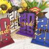 Class of 2025 Graduation Table Sign High School College Graduates Bachelor Hat Wooden Sign with Base Home Graduation Ceremony Party Decoration
