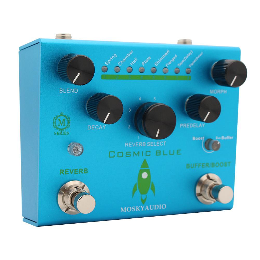 MOSKYAUDIO COSMIC BLUE Guitar Effect Pedal Reverb Pedal 8 Models Function for Bass Electric Guitar Accessories