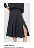 LILY Grey Pleated Half Skirt