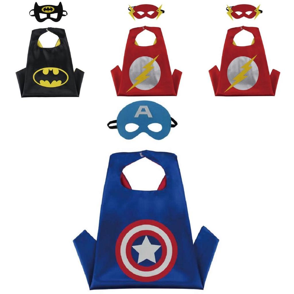 Marvel Anime Costume Cosplay Superhero Cloak And Mask Set For Kids Halloween Party