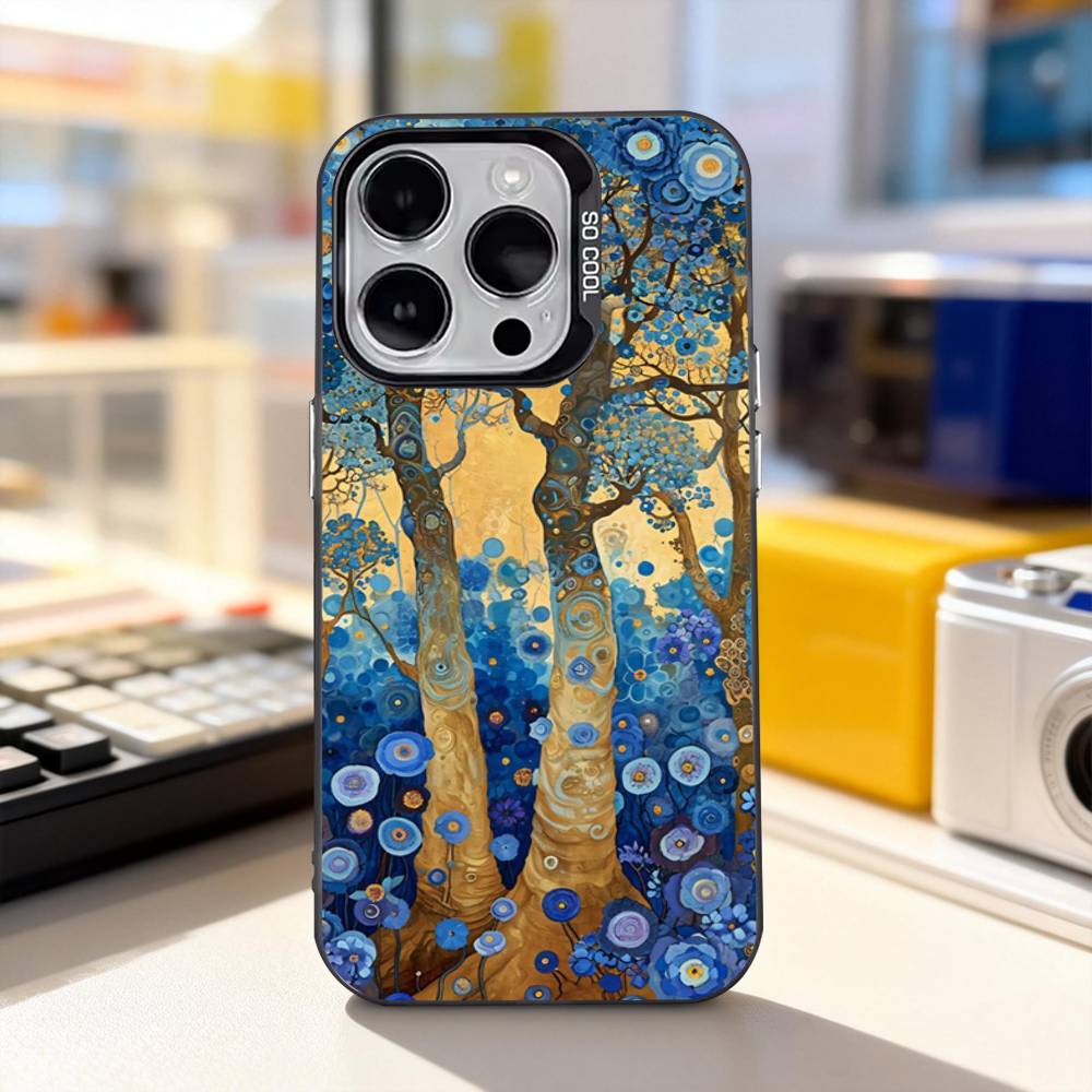 The Kiss Gustav Klimt ART For iPhone 17,16,15,14,13,12,11,Pro,Max,Plus,E,Air,Mini Anti Fall Black Matte Hard Bumper Phone Case
