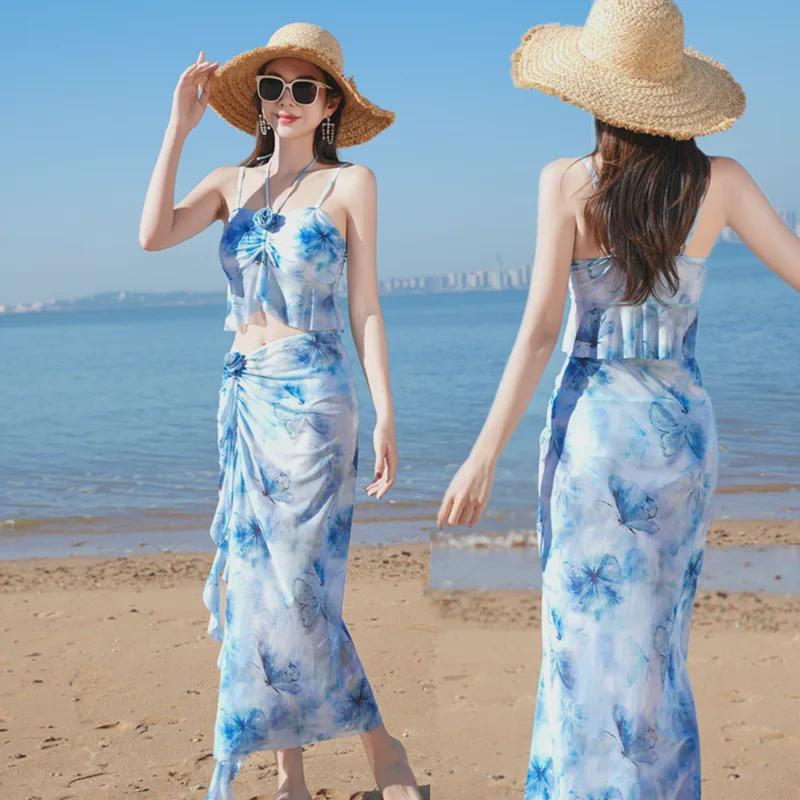 Женский раздельный купальник бикини 2025 - Стиль интернет-знаменитости для курортов и горячих источников