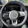 Автомобильные аксессуары, чехол на руль, замшевая кожаная отделка для VW Golf 7 GTI Golf R MK7 2014-2018 Passat B8 Polo Scirocco 2015