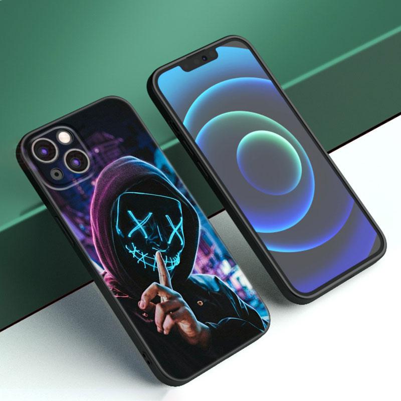 Cool Street Head Boy Phone Case For Apple iPhone 12 13 Mini 11 14 15 Pro Max 7 8 Plus X XR XS SE 2020 2022 Black Silicone Case