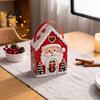 Seasonal Candy Packaging Boxes Christmas House Handle 3D with Gift Box Gingerbread/Santa Claus/Tree/Snowflake Decorative Cardboard