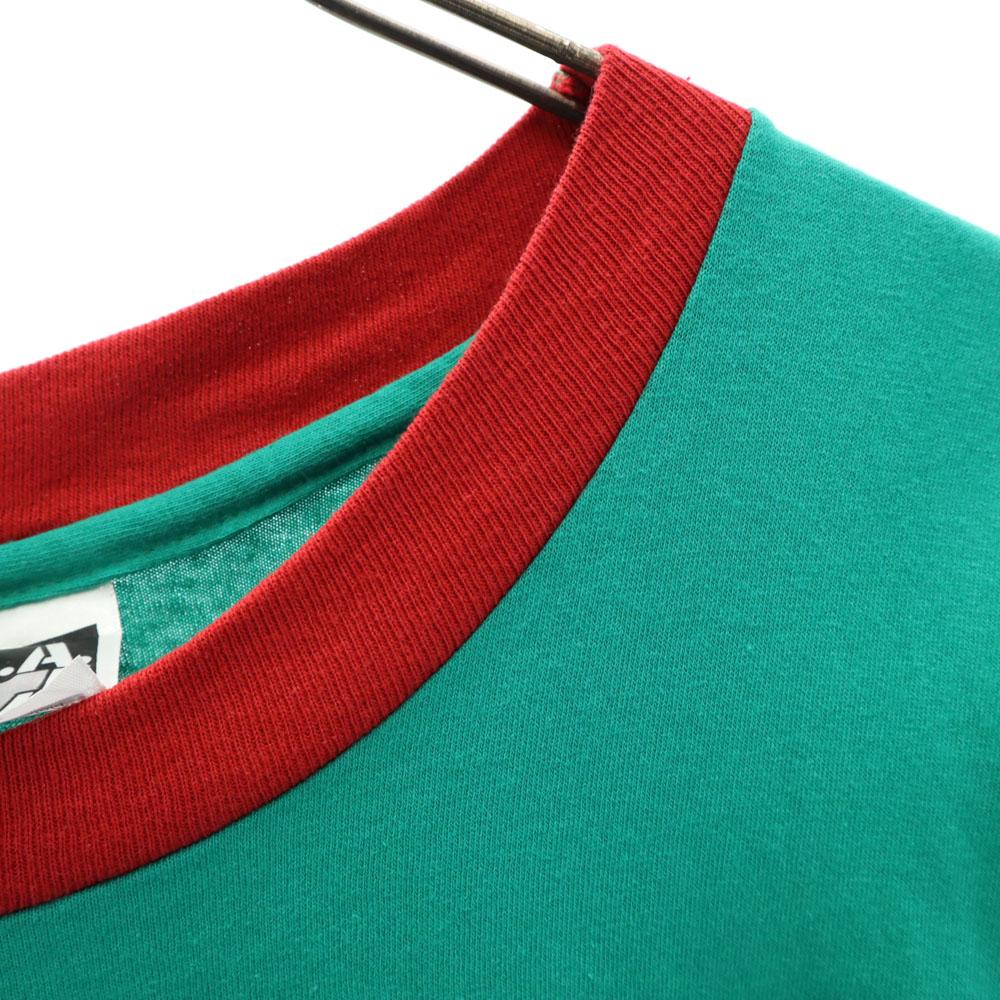L.A.T SPORTSWEAR 90-х годов Сделано в США старая футболка с одинарной строчкой Короткий рукав Двухцветная футболка Мужская Б/у