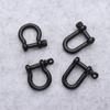 4 Styles Shackle Fob Bracelet Buckle Key Ring Keychain Hook D Bow Staples Solid Carabiner