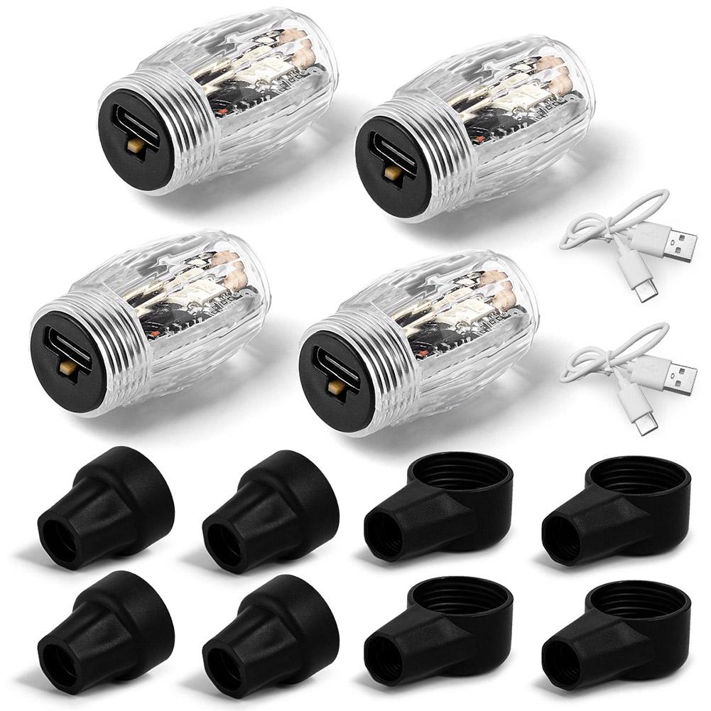 USB Rechargeable LED Light for Tire Valves Waterproof Design Colorful Flashing Vibration Sensor for Cars and Motorcycles