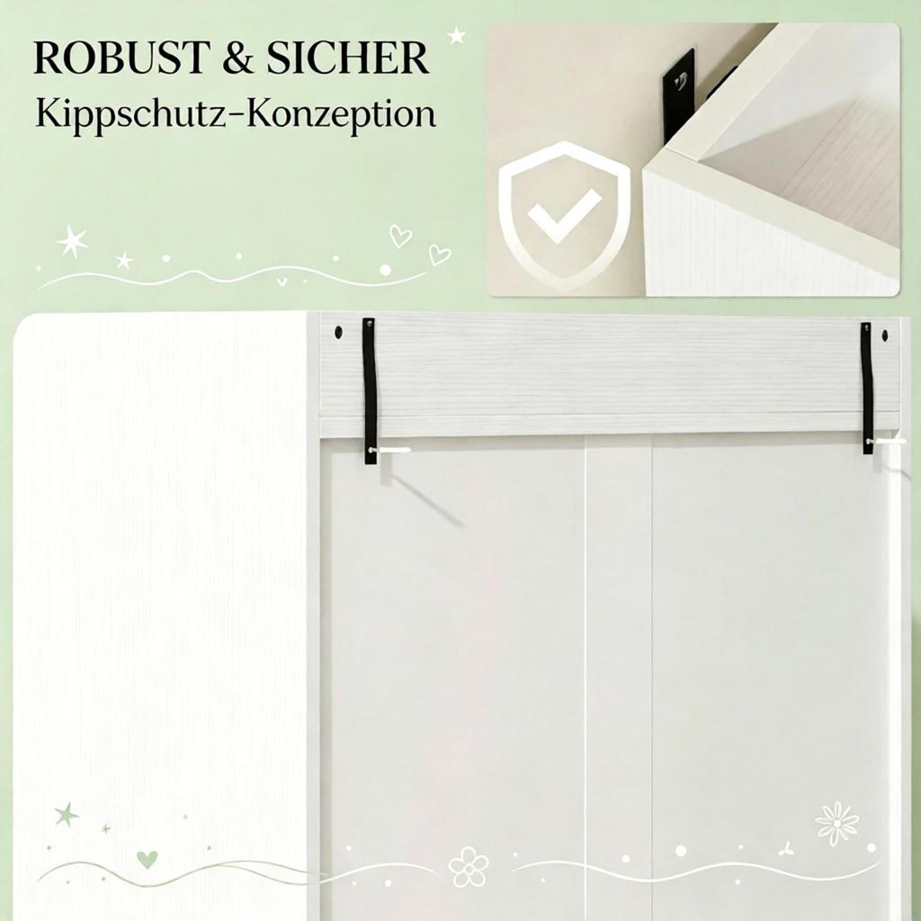 Narrow shoe cabinet for up to 12 pairs of shoes, shoe furniture with 2 fold-out doors and adjustable shelves for hallway