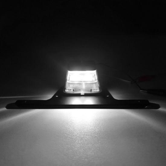 Black 12V DC Bracket-Mount LED License Fit Plate Light UTV Trailer ATV Truck