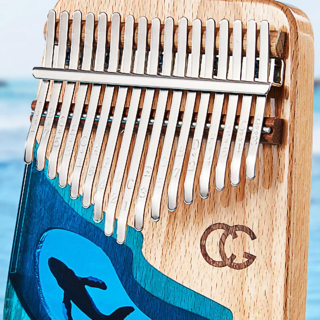 Портативное пианино для большого пальца, несколько тонов, мини-калимба из смолы, щипковый музыкальный инструмент, 17 тонов, кит