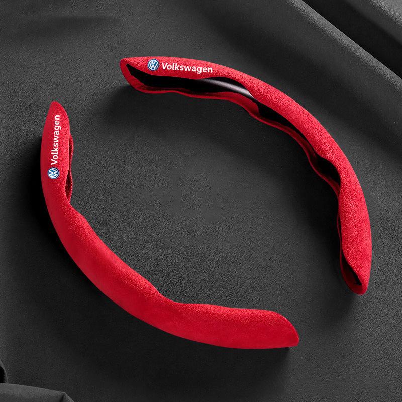 T25Car Suede Steering Wheel Cover Sweat-absorbin Non-Slip For VW Volkswagen GOLF 6 5 7 t5 t7 MK6 MK7 POLO Auto Decoration Accessori