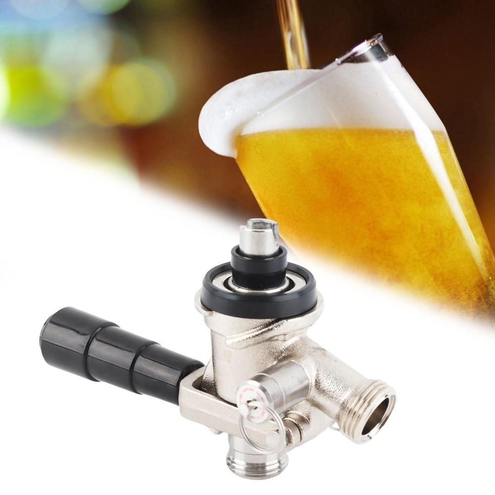7 piece S Type Draft Beer Dispenser Silver Keg Coupler S Type Durable Check Valve  Brewing System