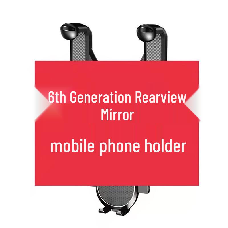Anti-Shake Adjustable Retractable Car Phone Holder with AR Navigation for Rearview Mirror