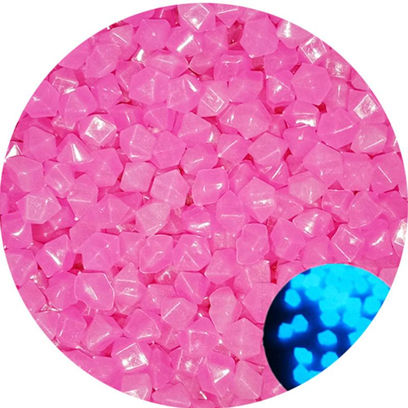 50Pcs Outdoor Luminous Stones Glow In Dark Garden Pebbles Fish Tank Decoration