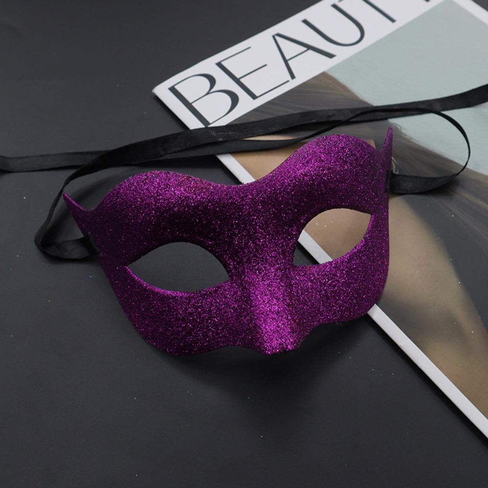 Пластиковая маска-полулицо для маскарада, реквизит для косплея, маски на Хэллоуин, простая маска с блестками, танцор