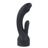 Nexus Rabbit Wand Attachment - Black Rabbit Ear Vibrator Sleeve