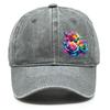 Colorful Flower Print Snapback Baseball Hat, Dad Hat Casual Slouchy Inelastic Lightweight Adjustable Sun Hat