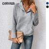 Autumn and Winter Women's Blouse Fashion Solid Color Long Sleeve Tops