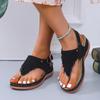 Fashion Fashion Fringe Wedges Sandals Women Clip Toe Back Strap Platform Sandalias Mujer 2024 Summer Light Beach Sandal Shoes