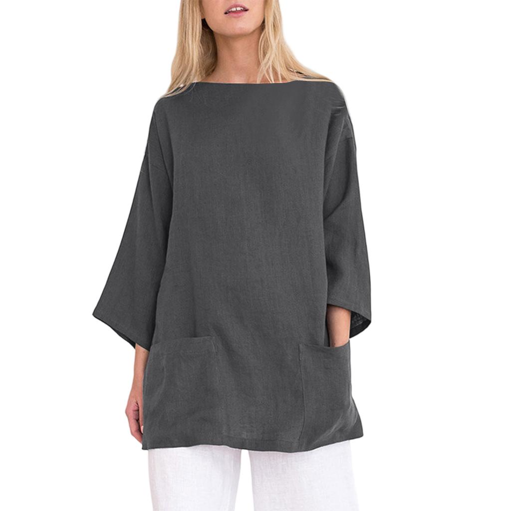 Fashionable Women's Loose Round Neck Casual Pullover Top