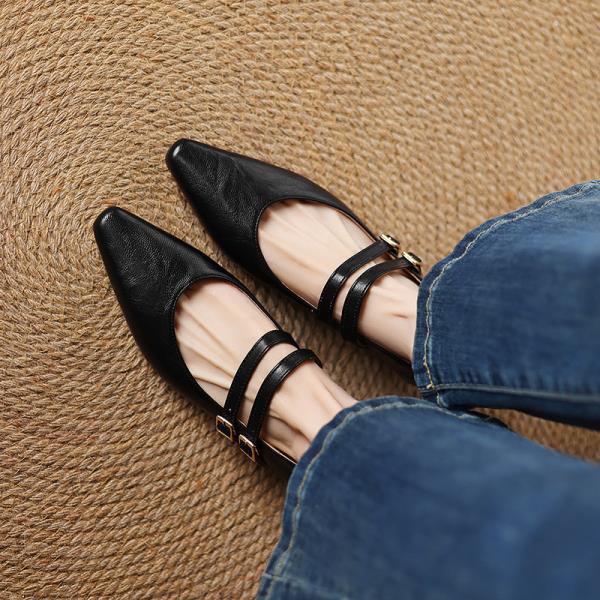 Модная повседневная женская обувь с острым носком, женская обувь с мелким вырезом и низким каблуком, платье, новая обувь-слипоны из ткани, мэри джейн, на шнуровке, резиновая, для отдыха