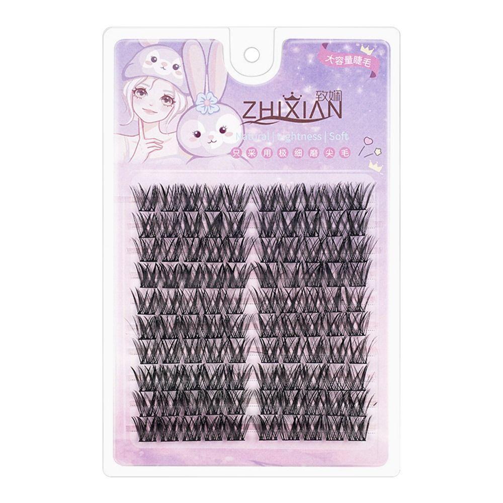 With Jelly Glue Strips Sunflower False Eyelashes Glue Free Segmented False Eyelashes  Men