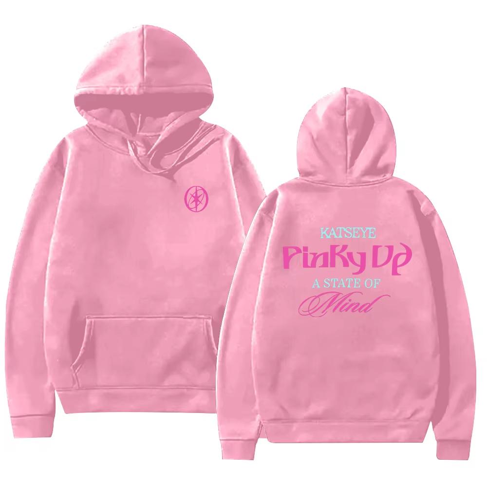 PINKY UP Kpop Худи с принтом Katseye Модные Мужские Женские Y2k Худи Толстовка Флис Оверсайз Свободные Уютные и Универсальные