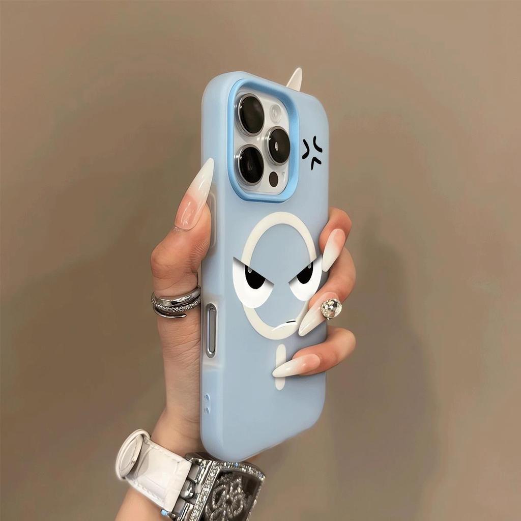 For Apple Magnetic Phone Case Ins Cute Personality Jelly Two-in-one Magnetic Phone Case Simple High-end Magnetic Case