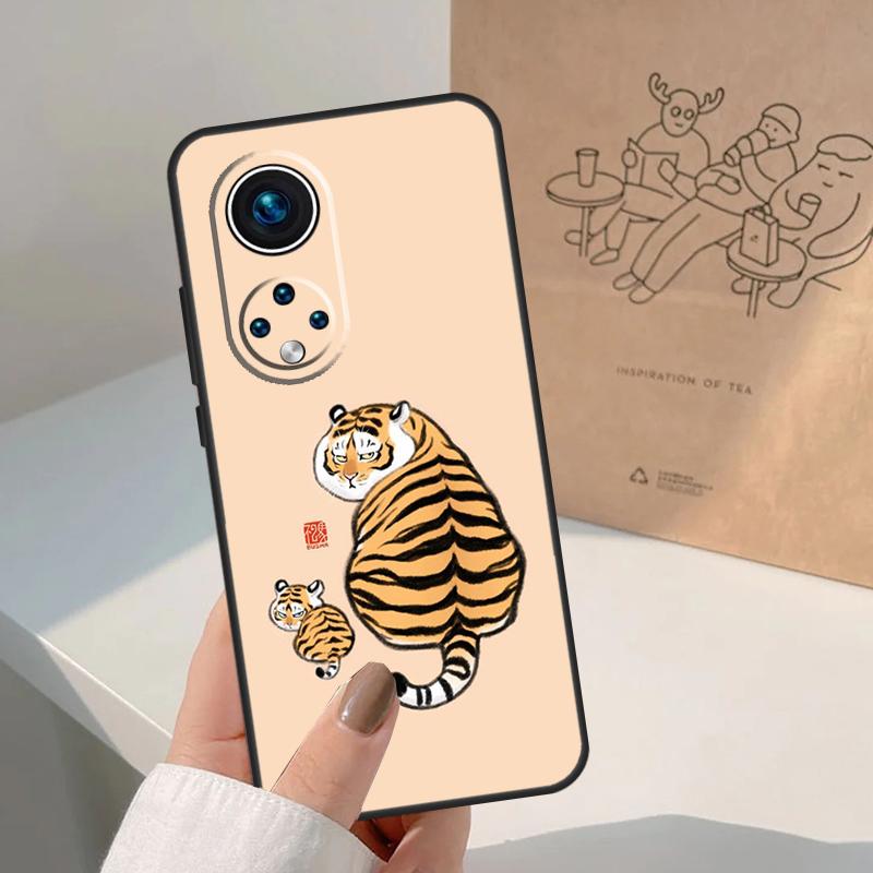 Мультяшный Толстый Тигр Чехол Для Honor Magic 7 5 6 8 Pro Honor 50 70 90 Lite X9c X9b X9a X8a X8b 200 400 Pro Чехол