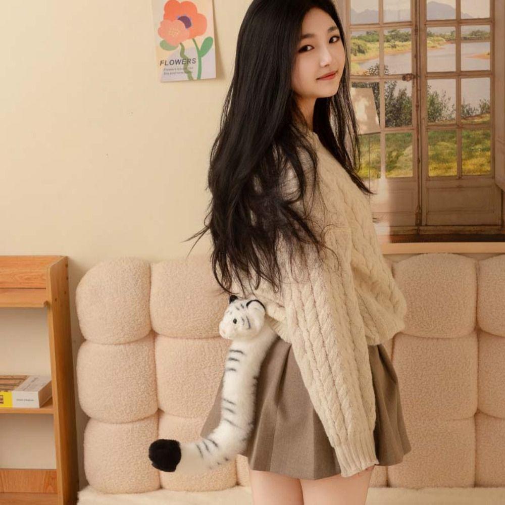 Lovely Tiger Tail Costume Accessory Charming Design Animal Tail Prop Birthday Cosplay