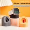 Soft Silicone Charger Stand for Apple Watch Series10 9 8 7 6 5 4 3 2 1 SE Iwatch Station Dock Charging Desktop Holder Accessories