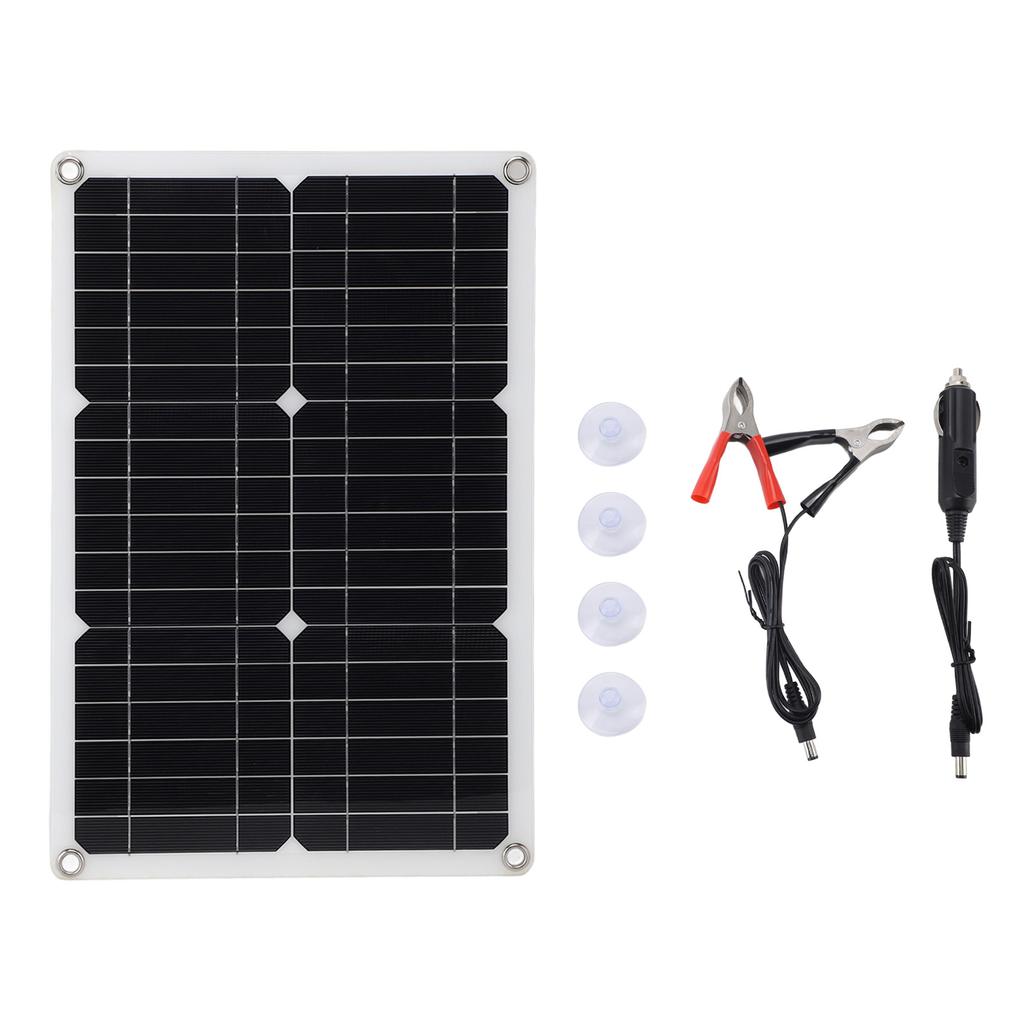 18V 20W Semi Flexible Solar Panel Monocrystalline High Efficiency Waterproof for Car RV Yacht Boat