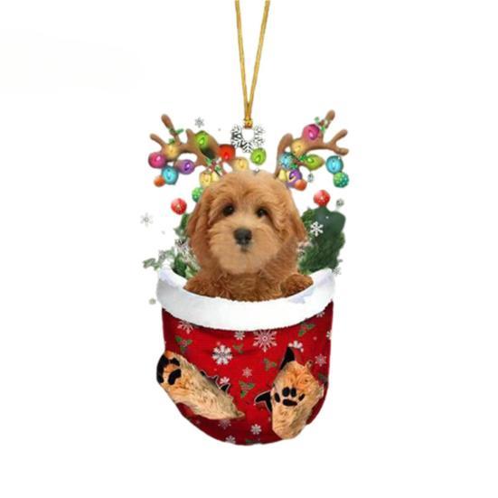 Подвеска на рождественскую елку, забавные чулки, дизайн, двухсторонняя печать, невыцветающие очаровательные украшения