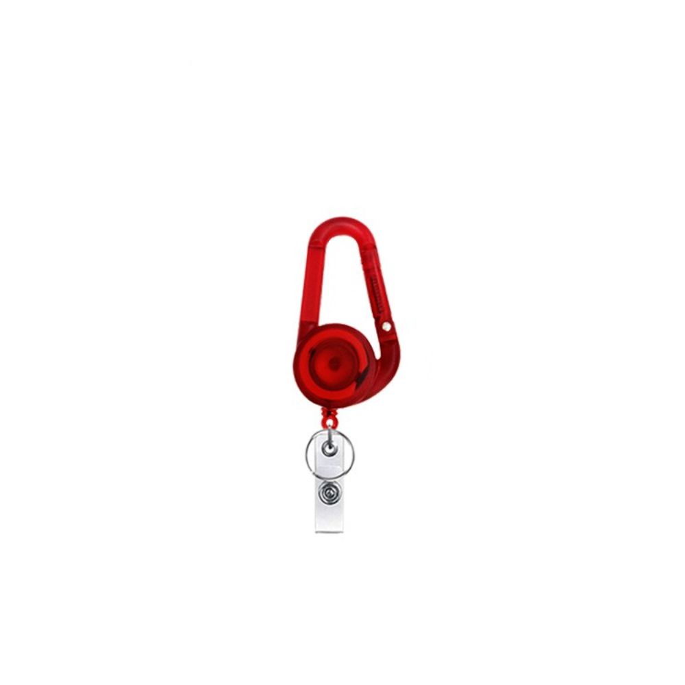 Card Holder Outdoor Telescopic Carabiner Keychain Badge Holder Badge Reel Clip Easy Pull Buckle