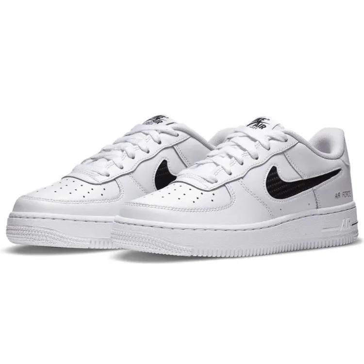 Nike Air Force 1 '07 Grade School 'White Black' (Unisex) White / Black Kids' Skateboarding Shoes DB2616 100